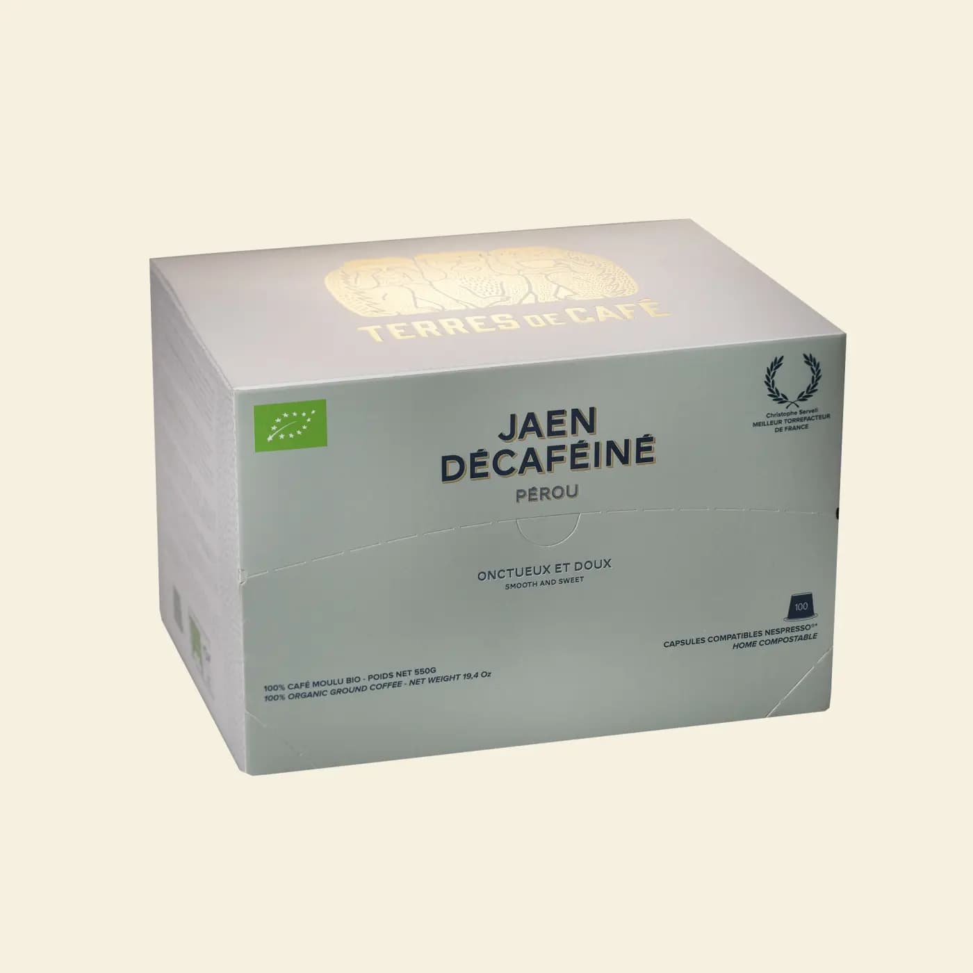 Capsules Home-Compostable Jaen decaffeinated x100
