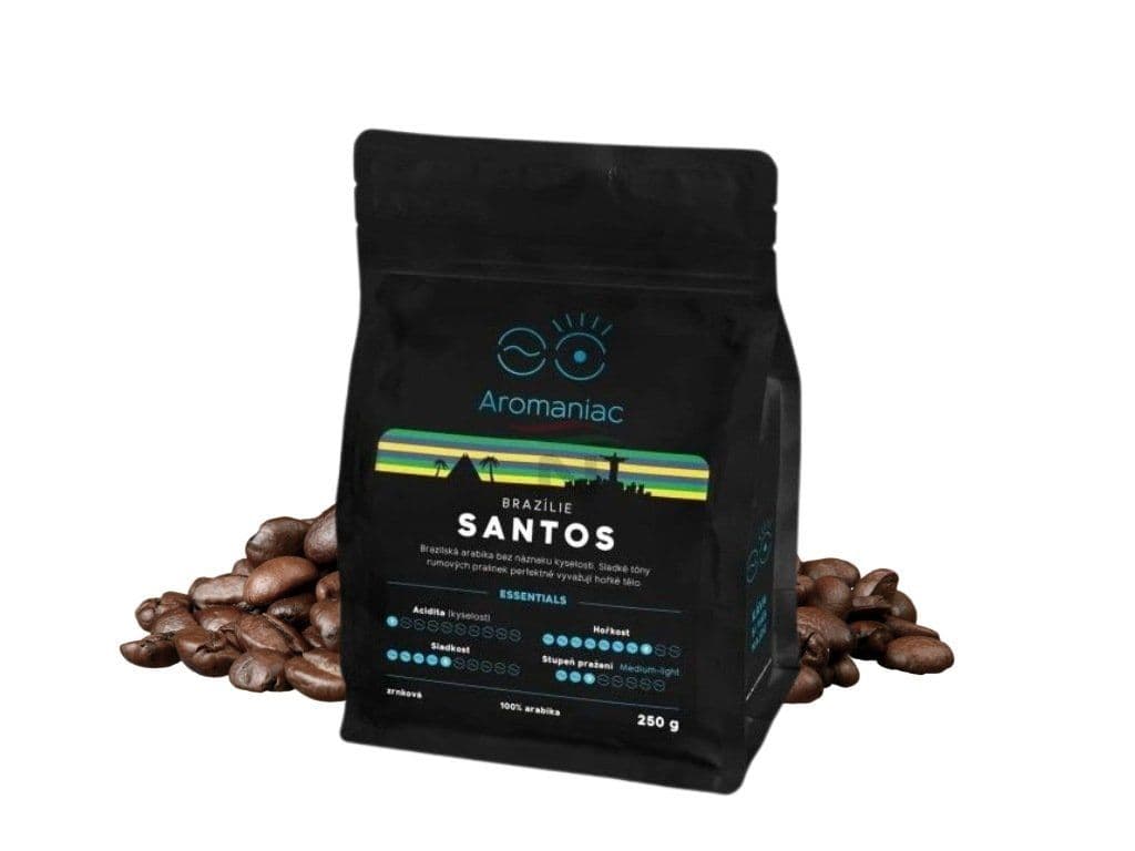 Caffè Aromaniac tostato fresco, chicchi Santos del Brasile