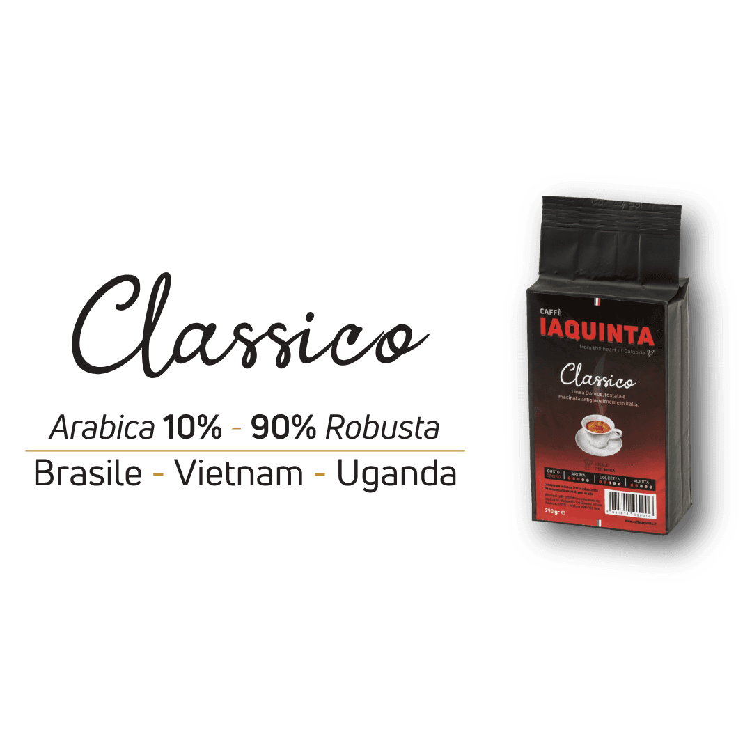 Classico – 90% Robusta - Caffè macinato sottovuoto