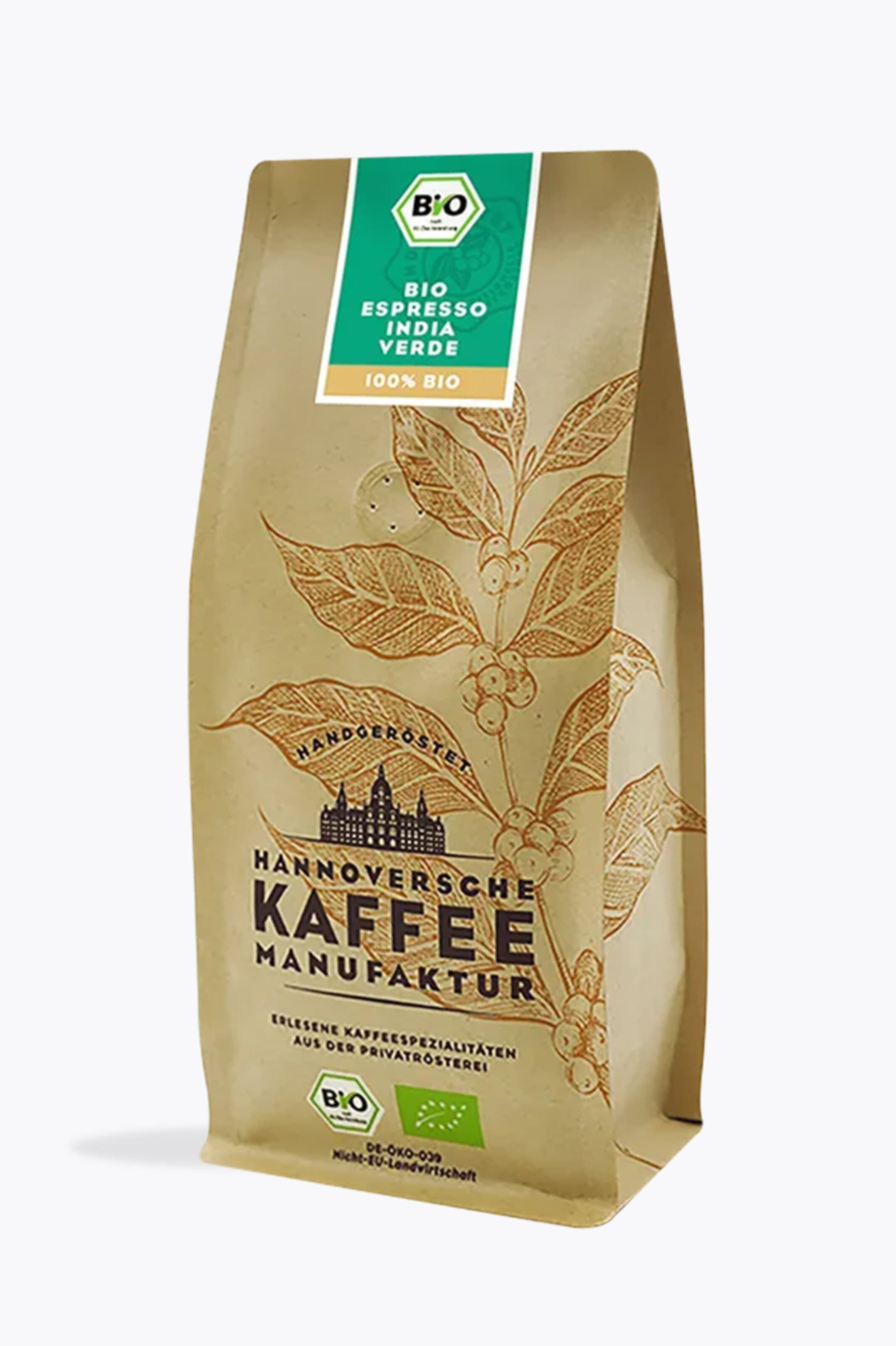 Hannoversche Kaffeemanufaktur Espresso biologico India Verde