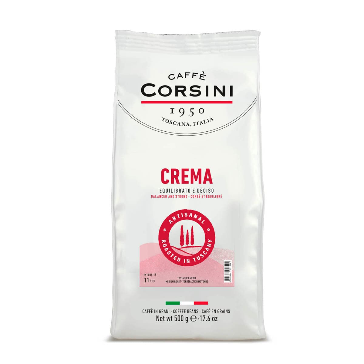 Miscela Arabica e Robusta, Crema, caffè in grani | Nuova gamma home Caffè Corsini