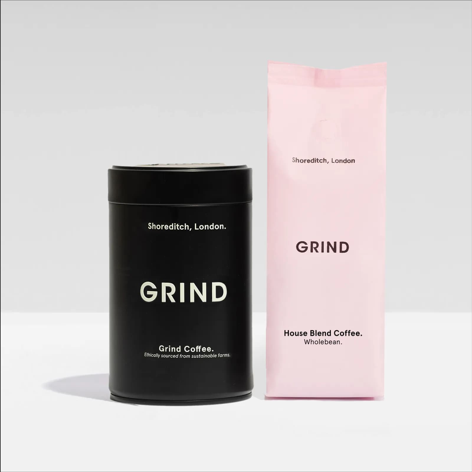 Black Tin of Grind Coffee