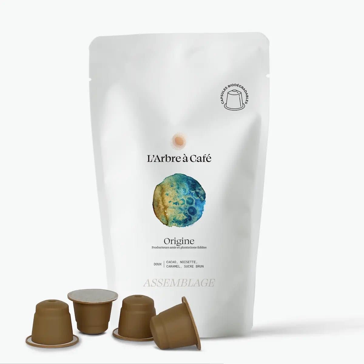 Origine en capsules bio-dégradables