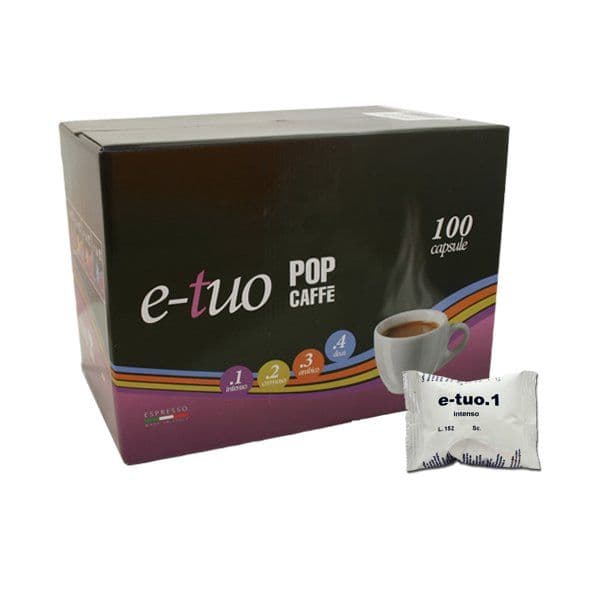 100 capsule Pop Caffè e-tuo 1 Intenso compatibile Coop – Fiorfiore – Lui