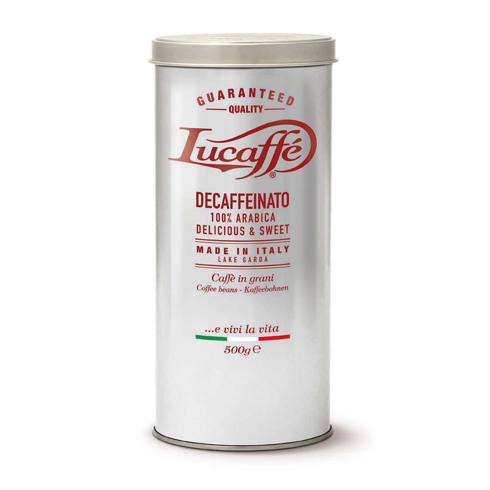 Lucaffè Decaffeinato 100% Arabica in grani/barattolo