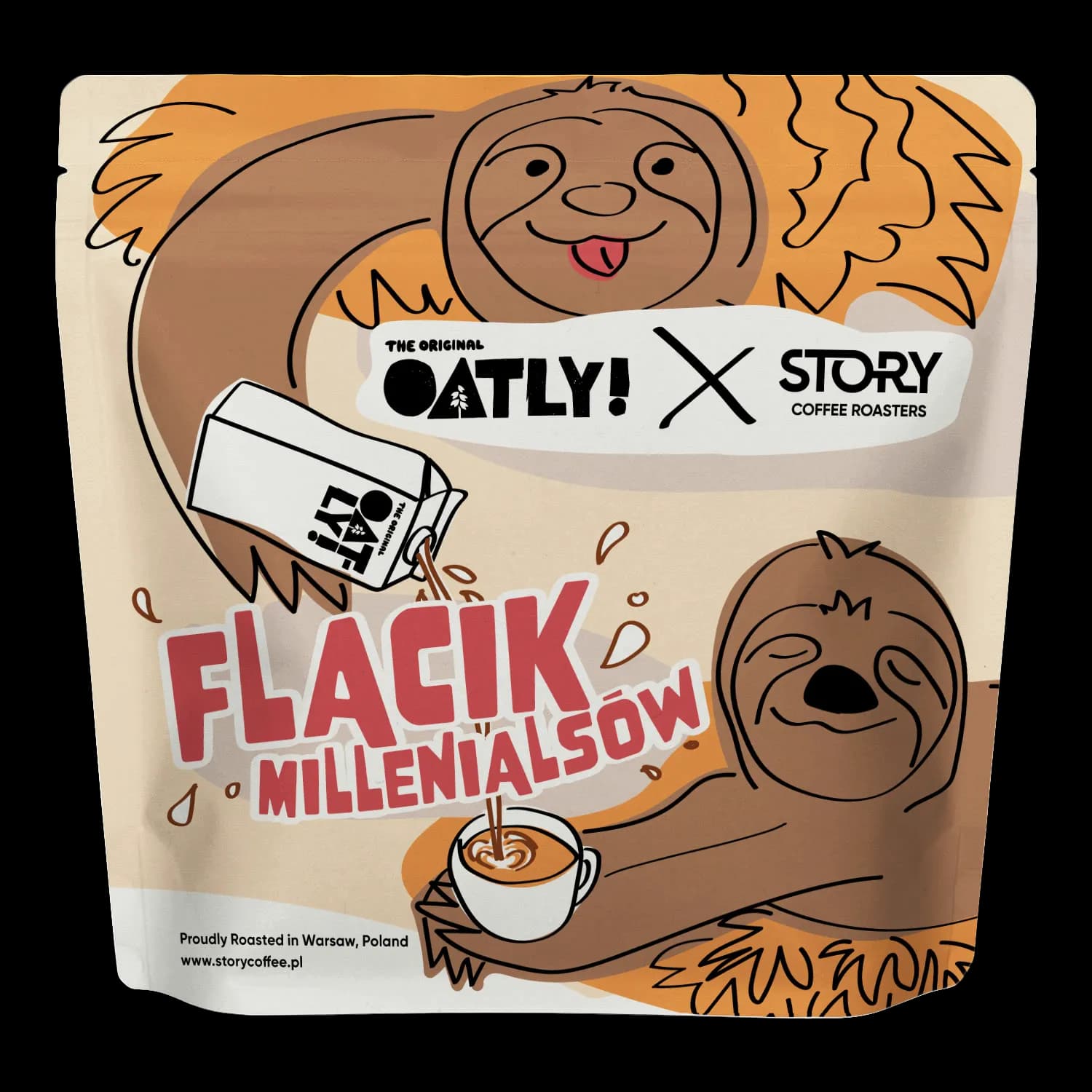FLACIK MILENIALSÓW X OATLY – espresso blend STORY x OATLY – Kawa ziarnista świeżo palona Story Coffee Roasters