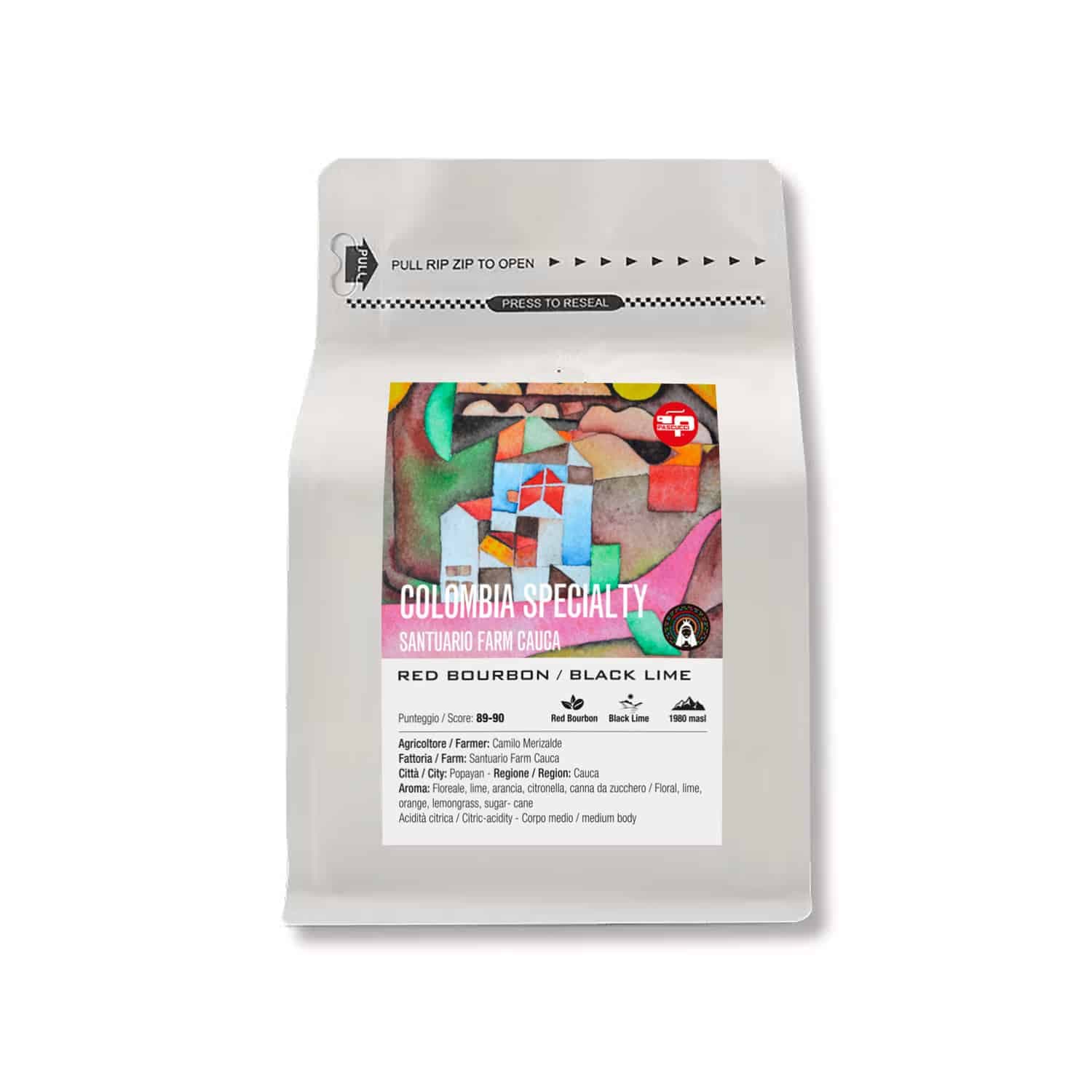 Specialty Colombia Red Bourbon/Black Lime Santuario Farm