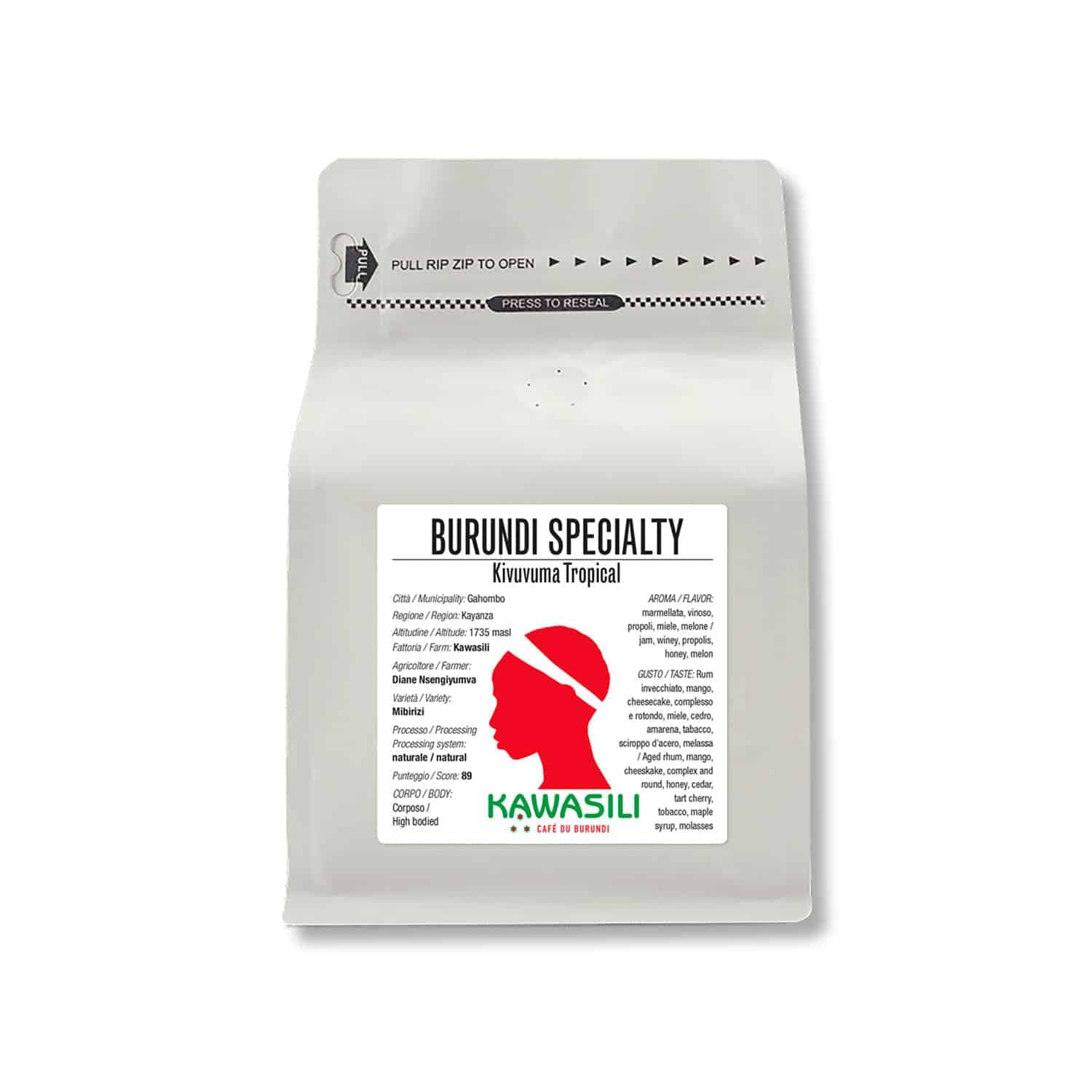 Specialty Burundi Kawasili Kivuvuma Tropical