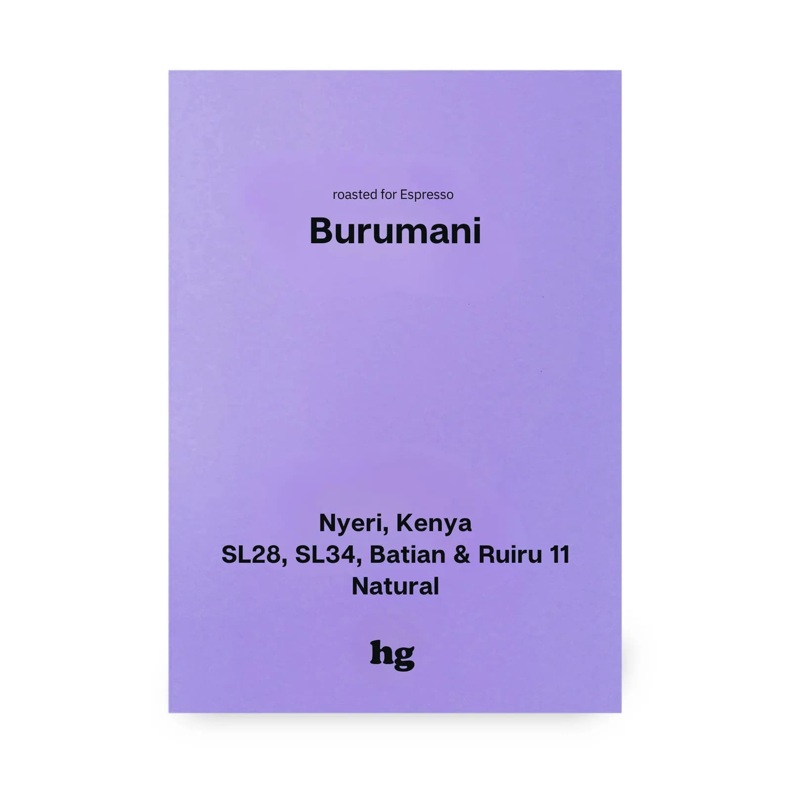 Burumani, SL28, SL34, Batian & Ruiru11, Natural, Kenya #E (In-store)