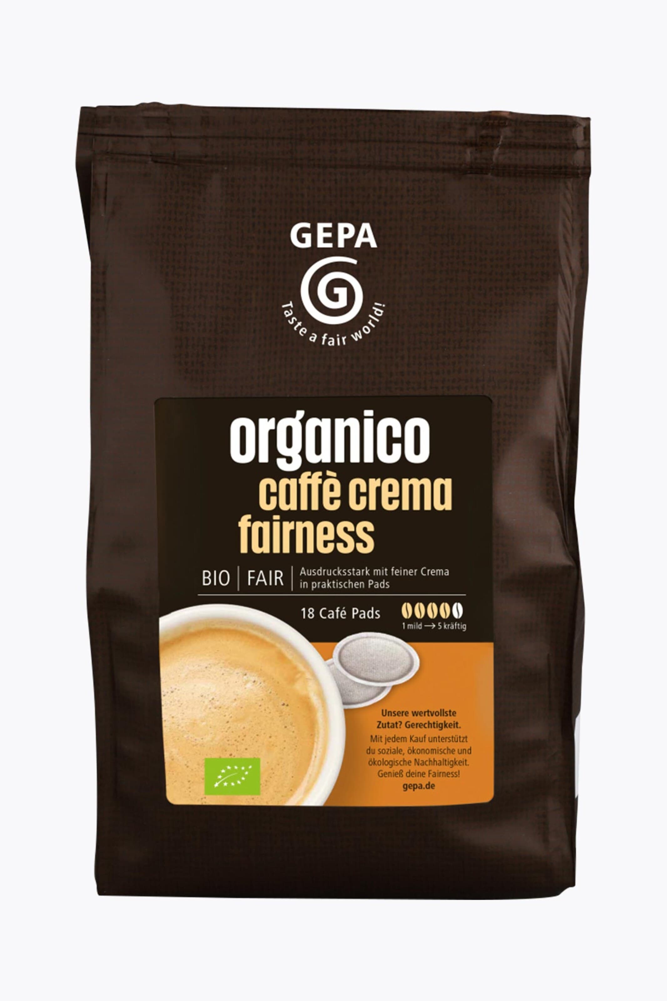 Caffè Crema Bio Fairness 18 Cialde compatibili Senseo®
